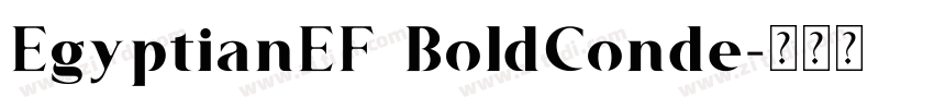 EgyptianEF BoldConde字体转换